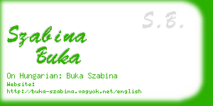 szabina buka business card